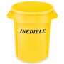 Rubbermaid AR240629 Yellow Brute "INEDIBLE" on 2 Sides, 32 Gal w/o Lid