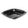 Dart® B24SB PresentaBowls Pro Black Square Bowls, 24 oz, 8.5 x 8.5 x 1.8, Plastic, 63/Bag, 4 Bags/Carton
