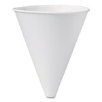 SOLO® 10BFC Bare Eco-Forward Treated Paper Funnel Cups, 10 oz, White, 250/Bag, 4 Bags/Carton