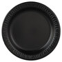 Dart® 9PBQR Quiet Classic Laminated Foam Dinnerware, Plate, 9" dia, Black, 125/Pack, 4 Packs/Carton