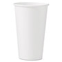 SOLO® 316W Single-Sided Poly Paper Hot Cups, 16 oz, White, 50/Sleeve, 20 Sleeves/Carton