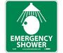 Emergency Shower Sign, Rigid Plastic