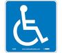 Handicap Parking Sign with Symbol Rigid Plastic 7 x 7