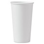 SOLO® 420W Single-Sided Poly Paper Hot Cups, 20 oz, White, 600/Carton