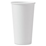 SOLO® 420W Single-Sided Poly Paper Hot Cups, 20 oz, White, 600/Carton