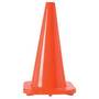 Traffic Cone 18" Orange Safety Flag CSB18 Black Square Base