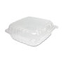 Dart® C95PST1 ClearSeal Hinged-Lid Plastic Containers, 9.3 x 8.8 x 3, Clear, Plastic, 100/Bag, 2 Bags/Carton