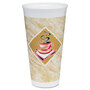 Dart® 20X16G Cafe G Foam Hot/Cold Cups, 20 oz, Brown/Red/White, 500/Carton
