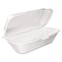 Dart® 99HT1R Foam Hinged Lid Container, Hoagie Container with Removable Lid, 5.3 x 9.8 x 3.3, White, 125/Bag, 4 Bags/Carton