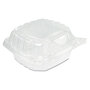 Dart® C53PST1 ClearSeal Hinged-Lid Plastic Containers, Sandwich Container, 13.8 oz, 5.4 x 5.3 x 2.6, Clear, Plastic, 500/Carton