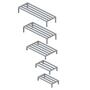 National Cart Co® Aluminum Dunnage Rack, 24" Wide, Various Lengths