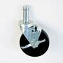 Swivel Stem Caster, 300 lbs, 5 in, Polyolefin, Black