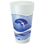 Dart® 20J16H Horizon Hot/Cold Foam Drinking Cups, 20 oz, White/Blueberry, 25/Bag, 20 Bags/Carton