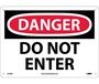 Danger Do Not Enter Sign, Rigid Plastic