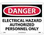 National Marker D268RB Electrical Hazard Sign, 10" H x 14" W