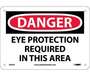Danger Eye Protection Required In This Area Sign, Rigid Plastic
