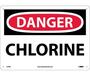 Danger Chlorine Sign, Plastic