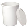 SOLO® KHB32A Flexstyle Double Poly Food Combo Packs, 32 oz, White, Paper, 25 Cups and 25 Lids/Pack, 10 Packs/Carton