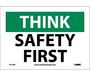NMC TS110P Think Safety First Vinyl Sign 7" x 10"
