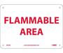 Flammable Area Sign, Rigid Plastic