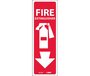 NMC FX122P "FIRE EXTINGUISHER" Pressure Sensitive Vinyl Sign, 4" x 12"