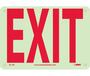 NMC GL12R "EXIT" Rigid Plastic Glowing Sign, 10" x 7"