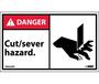 Danger Cut / Sever Hazard Sign, Vinyl