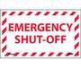 National Marker Emergency Shut-Off Label, Vinyl