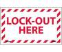 National Marker Lock-Out Here Label, Vinyl