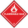 LABEL DOT SHIPPING FLAMMABLE GAS, PRESSURE SENSITIVE VINYL
