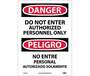Danger Do Not Enter Authorized Personnel Only Sign, Bilingual