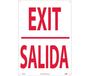 Exit Salida Sign, Bilingual, Rigid Plastic