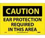 NMC C73P "CAUTION EAR PROTECTION REQUIRED" Vinyl Sign, 7" x 10"