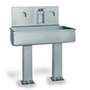 Roser 28141 Industrial 2-Station Sink, 2 Pedals per Station, W/ Soap Dispenser