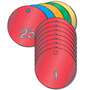 Color Coded Tag, Aluminum, Red, 25 per Pack