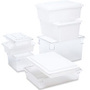 Food / Tote Box, Polycarbonate, White, 2 gal