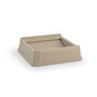 Rubbermaid FG266400BEIG Untouchable Square Trash Lid, Beige