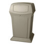 Rubbermaid FG917188 Ranger Trash Can, 2 Doors w/ Hinged Lid, 45 Gallon