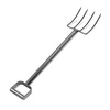 Sani-Lav® 2073 44 in Metal Fork, Stainless Steel, D-Handle, Electropolished