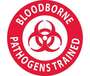 Bloodborned Pathogens Trained Hard Hat Emblem, Vinyl