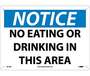 No Eating or Drinking Sign Rigid Plastic 10" H x 14" W