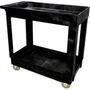 Rubbermaid FG9T6600 Heavy Duty Utility Cart 2 Shelves Black 500 lb Cap