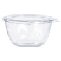 Dart® CTR16BF Tamper-Resistant, Tamper-Evident Bowls with Flat Lid, 16 oz, 5.5" Diameter x 2.7"h, Clear, Plastic, 240/Carton