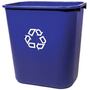Rubbermaid® FG2956 Untouchable® Recycling Bin, 28 qt., Blue