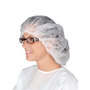 Disposable Polypropylene Bouffant Cap, White, Assorted Sizes