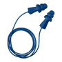 Tasco 9011 Tri-Grip Blue Corded Metal Detectable Earplugs Flange 27dB