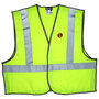 MCR FRMBCL2L Lime Class II 5-Point Breakaway Safety Vest