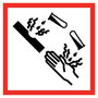Corrosive GHS Pictogram Label, Pressure Sensitive Vinyl, 2X2