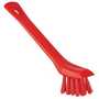 Vikan 39514 Detail Brush With Scraping Edge, 5.91" Hard, Red