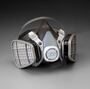 Half Facepiece Disposable Respirator Assembly, Black, 4 Point, Organic Vapors, Large